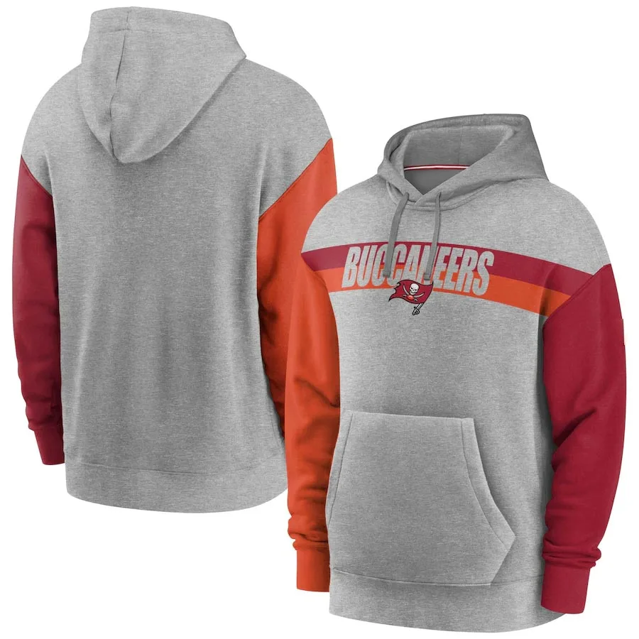 

Men's Tampa Bay Heathered Gray Fan Gear Heritage Tri-Blend Buccaneers Pullover Hoodie