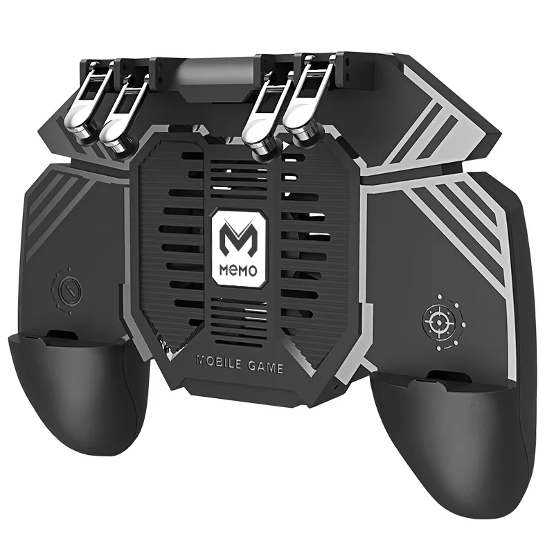 

Gamepad For Smartphone Six-finger Aad PUBG Controller To Trigger The Shooting Fire Cooling Fan Handle Joystick USB Charging