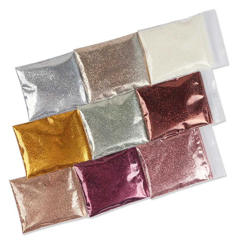 

10g Shining Nail Glitter Powder Sequins Gold Silver Fine Glitter Dust Sparkly Chrome Pigment Powder Nail Decorations Manicure
