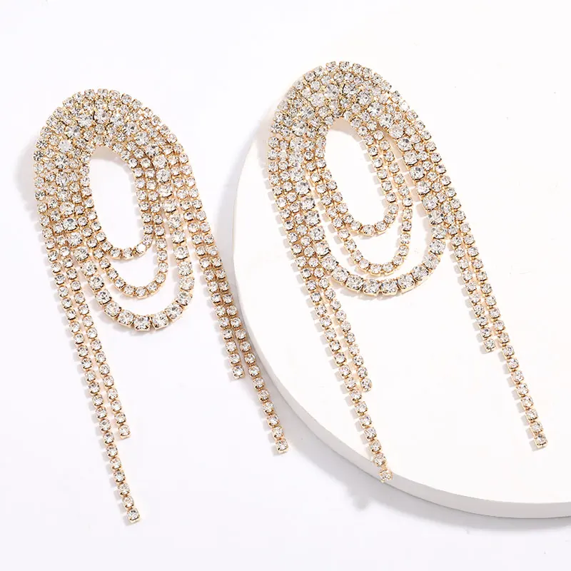 Женские богемные серьги с кисточками Pauli Manfi модные кристаллами