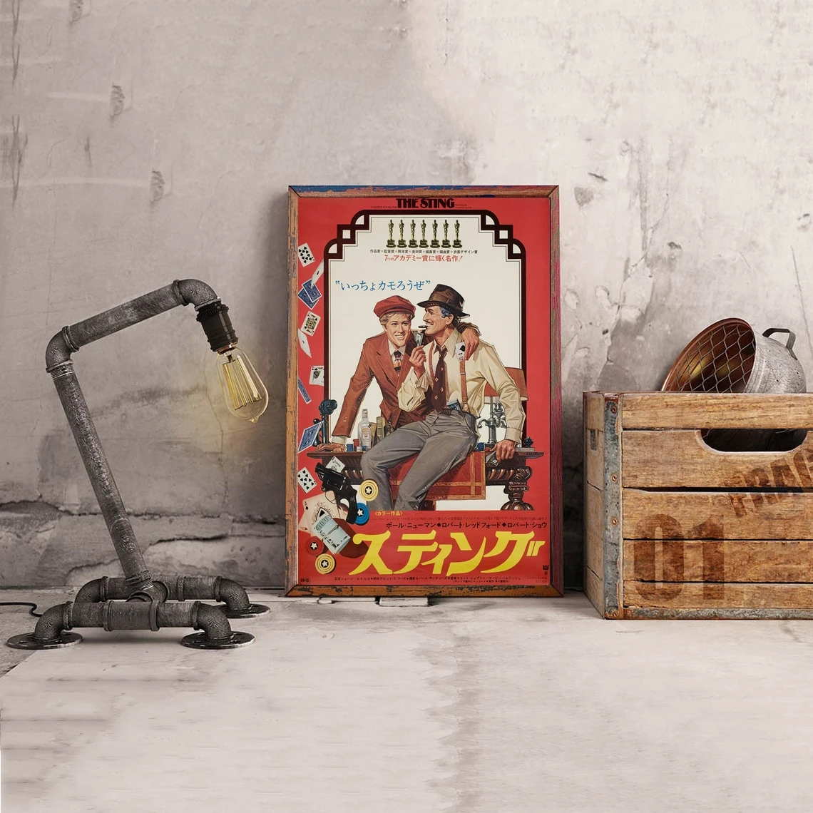 Постер японского фильма The Sting 1974 классический винтажный Ретро-постер на холсте