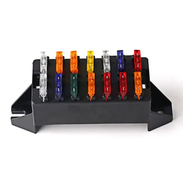14way Car fuse Box Assembly Circuit Car Auto Blade Fuse Box Block Holder with terminal and fuse