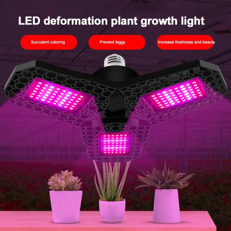 

108/126/144 светодиодный E27 светодиодный Grow светильник роста растений светильник складной Phytolamp для растения растут шатер с красными и синими цв...