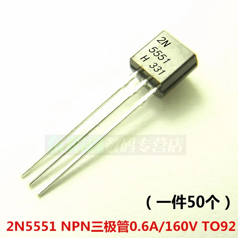 100% новый и оригинальный 2N5551 0.3A 150V (50TO92 |