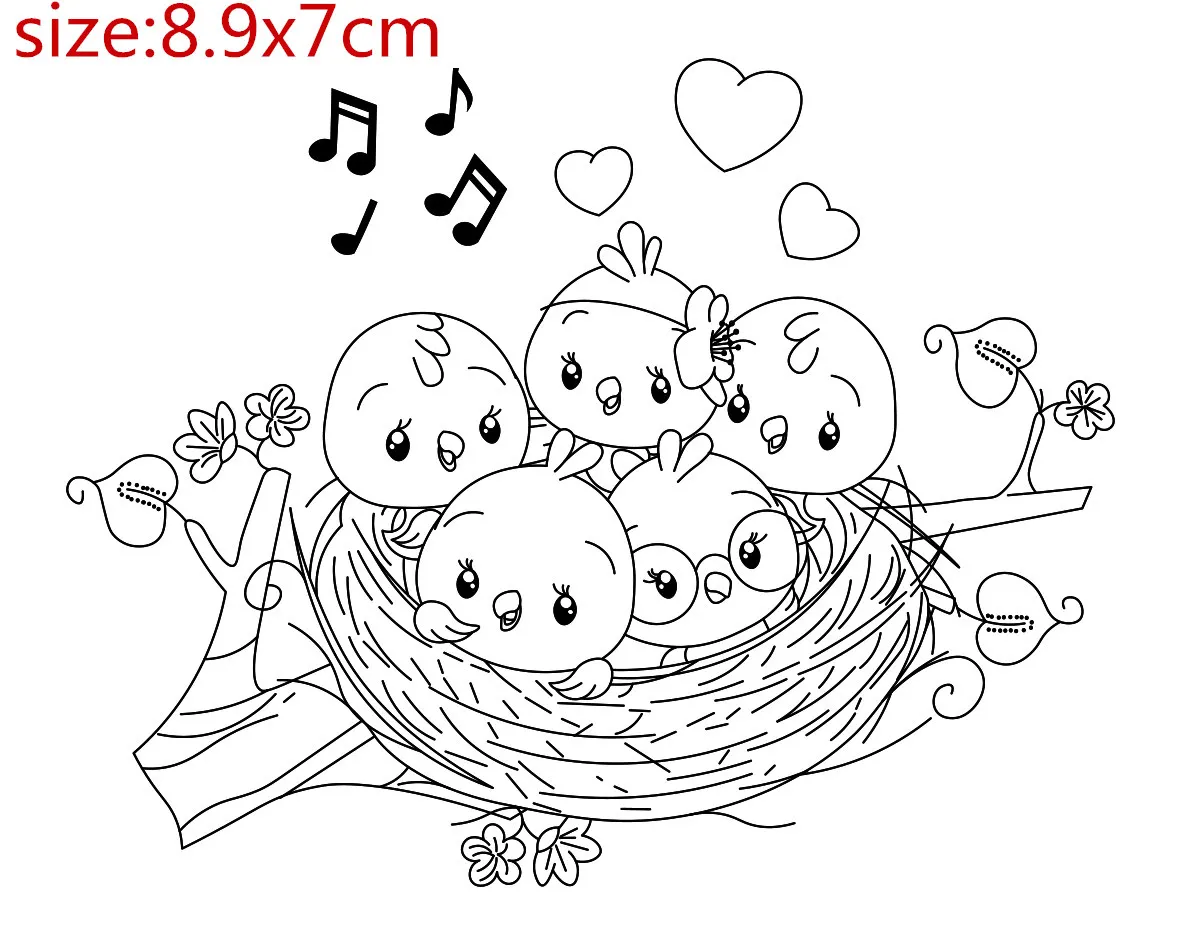 Пение птиц прозрачный силиконовый очистить резиновый штамп лист цепляется