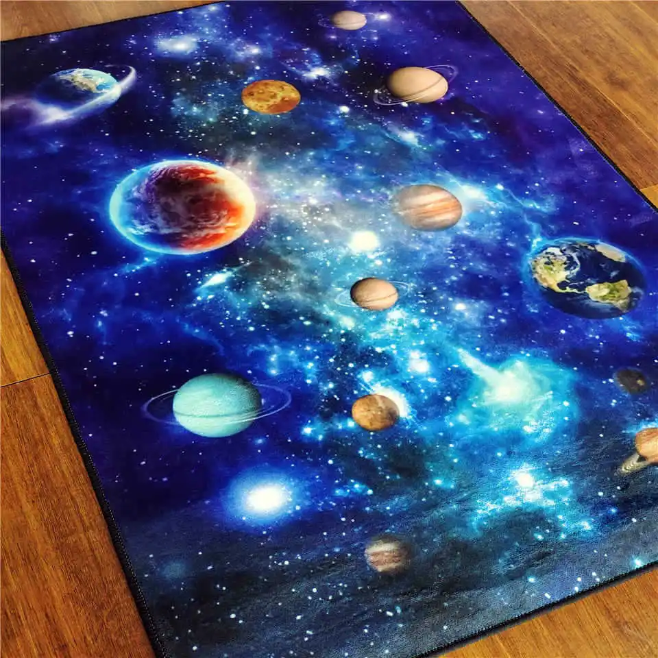 3D ковер Вселенная звездное небо для журнального столика гостиной с планетами