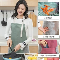 adjustable fabric hand washable apron cotton fashion cooking cooking kitchen oil proof gown