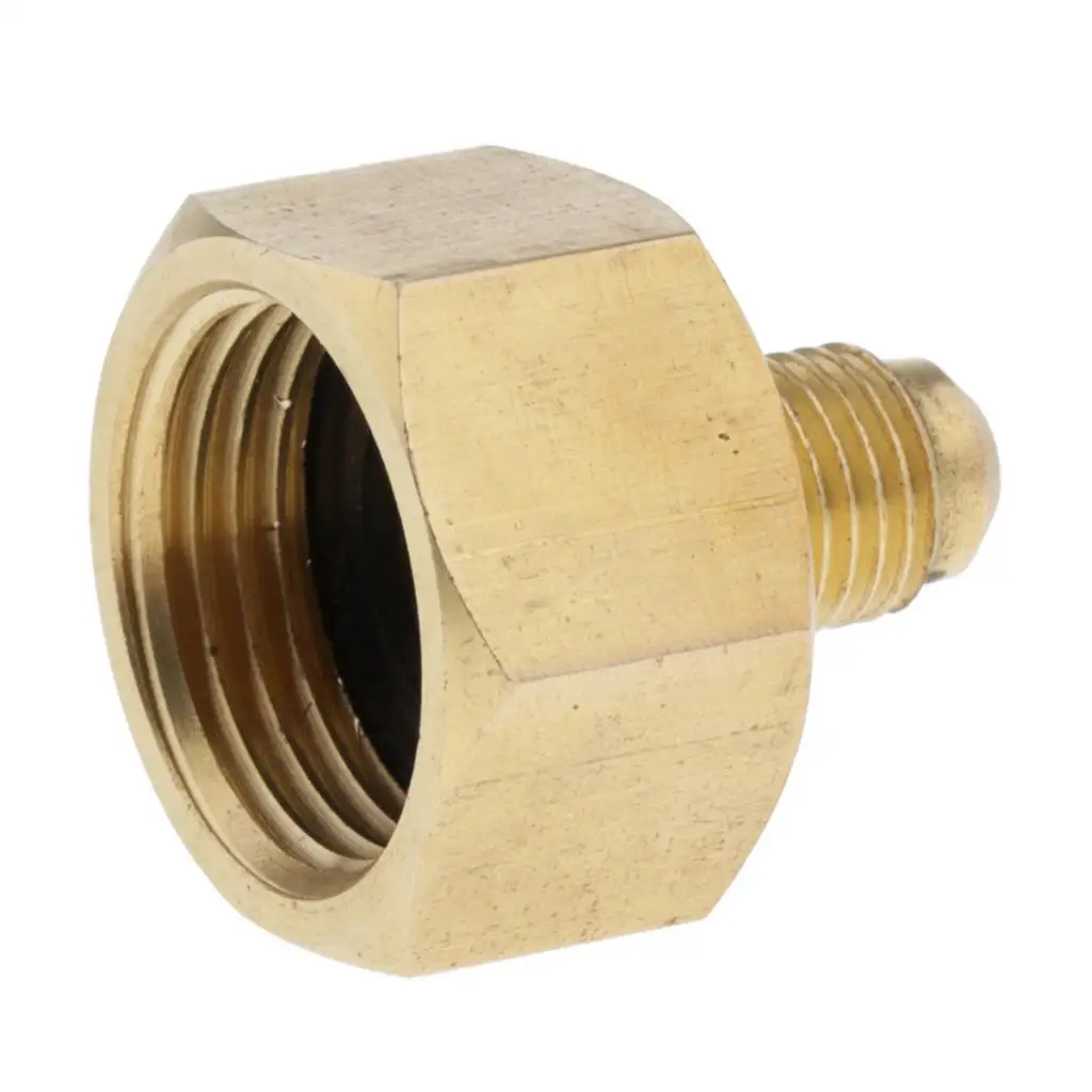 Brass Refrigerant Tank Adapter Vacuum Pump Fittings W21 to 1/4'' SAE | Дом и сад