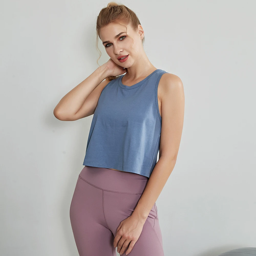 

Женский топ для фитнеса, Спортивная футболка свободного кроя, с красивой спиной, быстросохнущая, без рукавов, для тренировок, бега, 2020