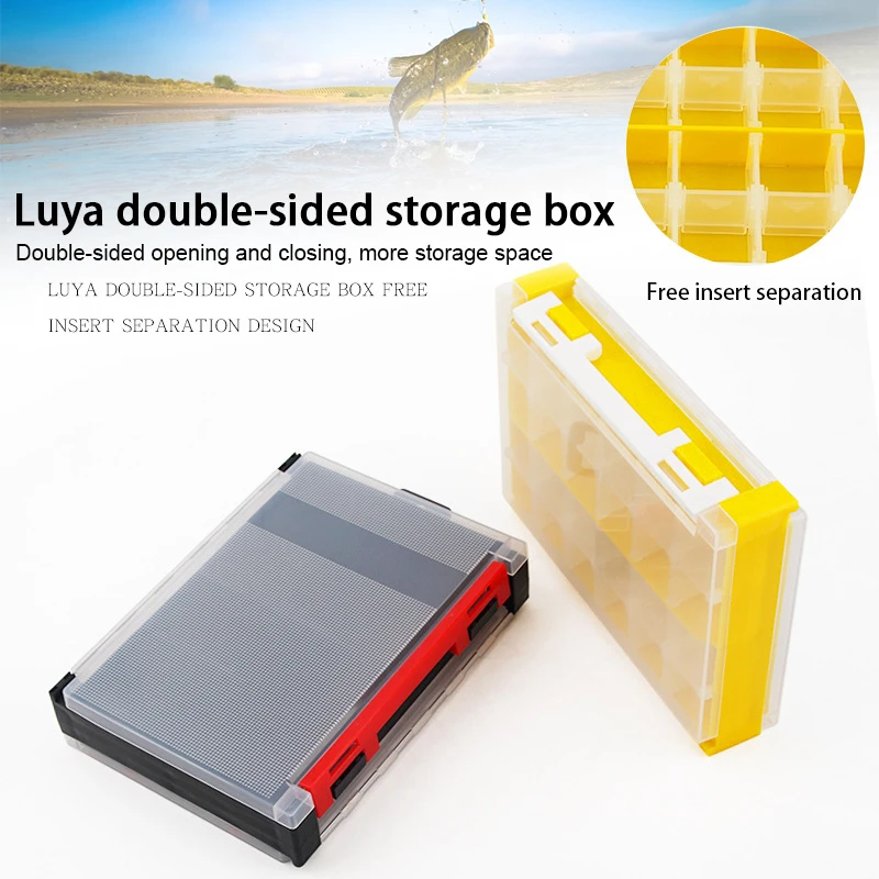 

Коробка для рыболовных снастей, двусторонняя Водонепроницаемая пластиковая коробка-органайзер для рыболовных снастей