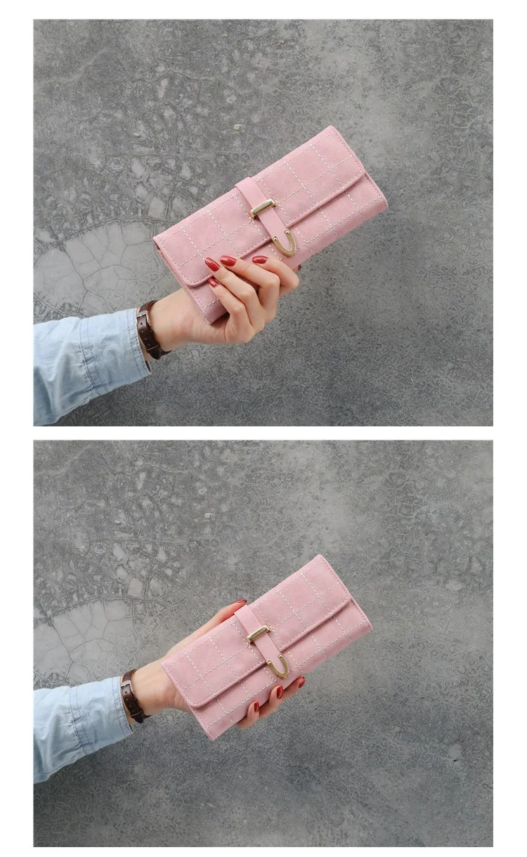 Модные длинные женские кошельки, Carteras Mujer, корейский стиль, на застежке, женские кошельки, элегантные женские вечерние клатчи, кошелек, Portefeuille