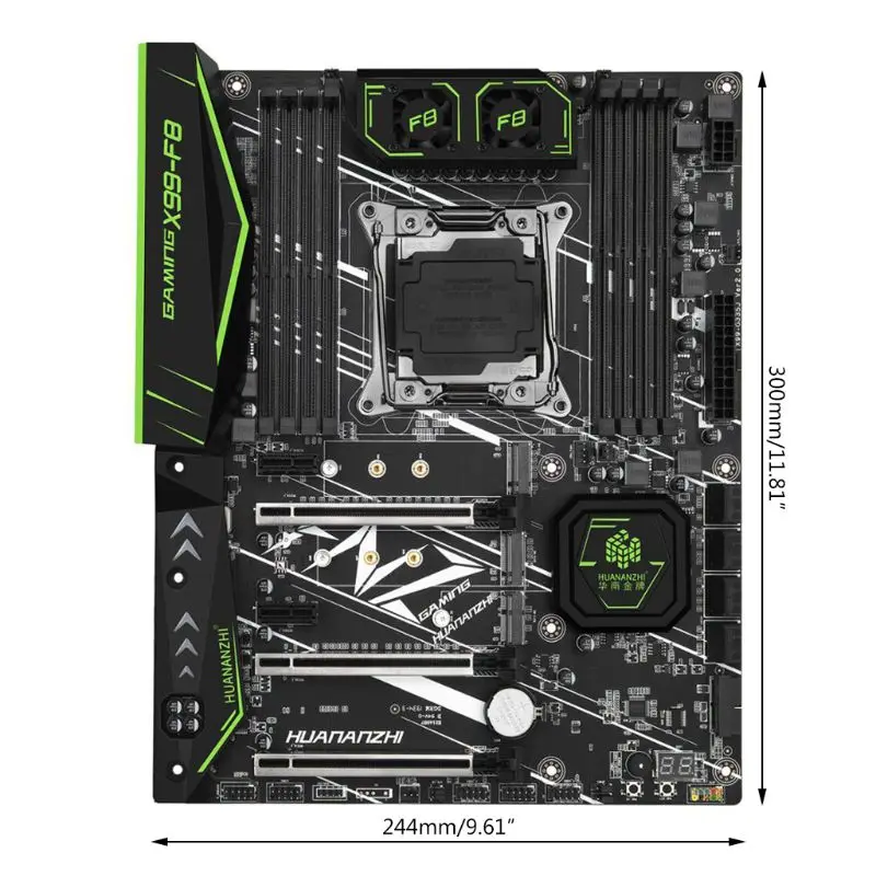 Игровая материнская плата HUANANZHI X99-F8 для Intel X99 LGA2011-3 DDR4 M.2 NVME USB3.0 - купить по