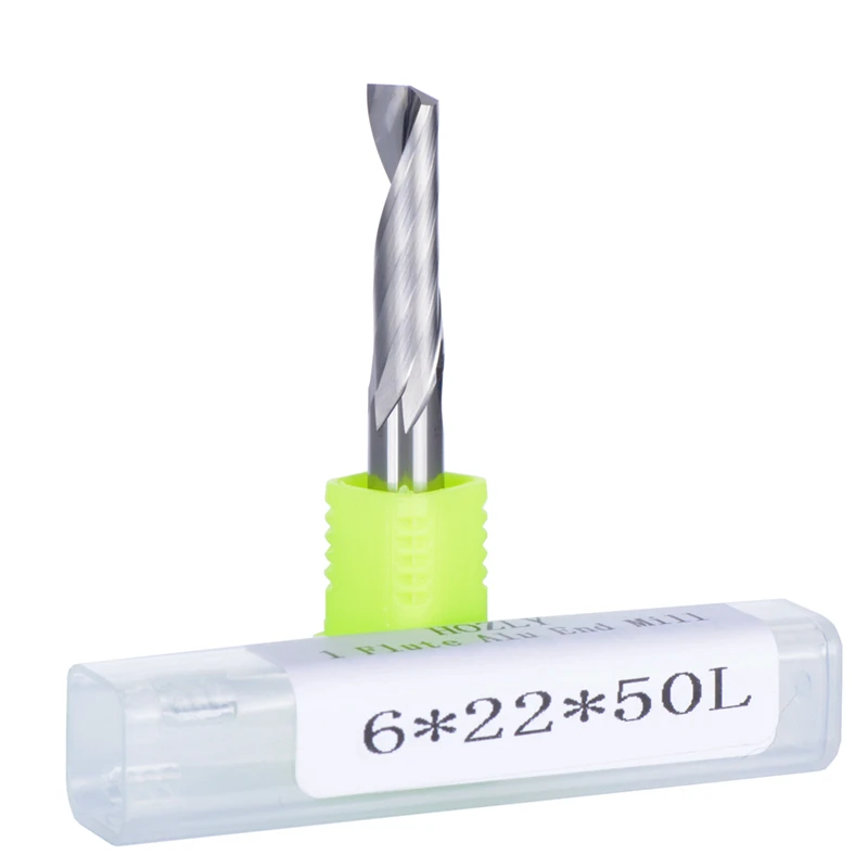 

2Pcs 6x22mm Single Flute Milling cutters for Aluminum CNC Tools Solid Carbide,aluminum composite panels