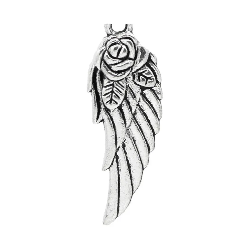 Оцинкованные подвески из металлического сплава с цветком серебристого цвета 3 1