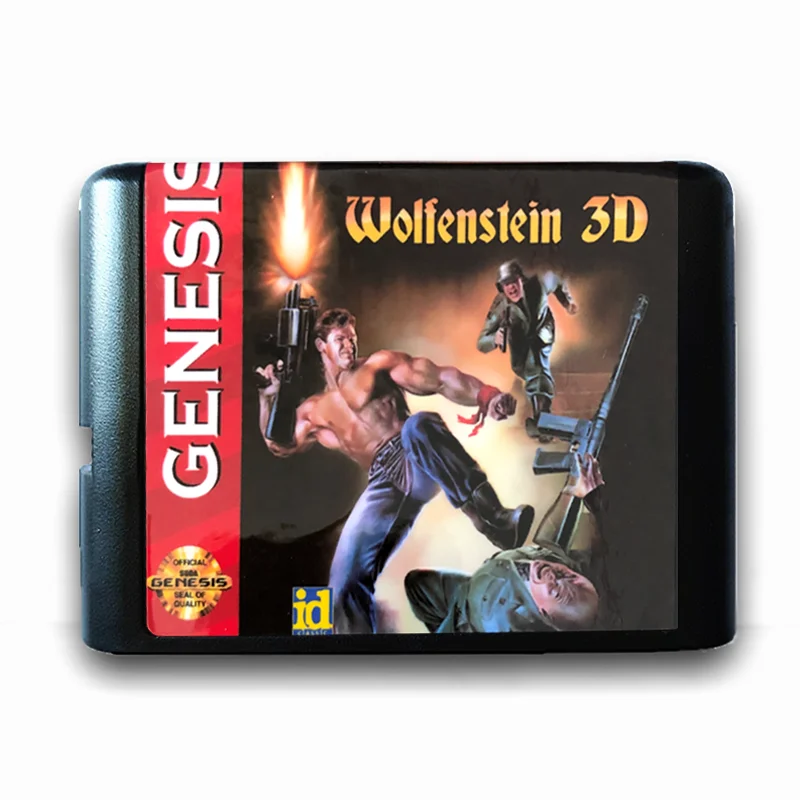 Wolfenstein 3D для 16 бит Sega MD игровая карта Mega Drive Genesis US PAL версия видео