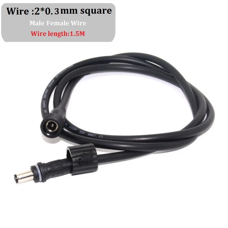 0.3 square SET DC5.5* 2,1 мм штекер-гнездо адаптер IP67 Водонепроницаемый Соединитель с соединительной линией адаптер штекер удлинитель питания для светодиодный лампы - Цвет: 0.3 square SET