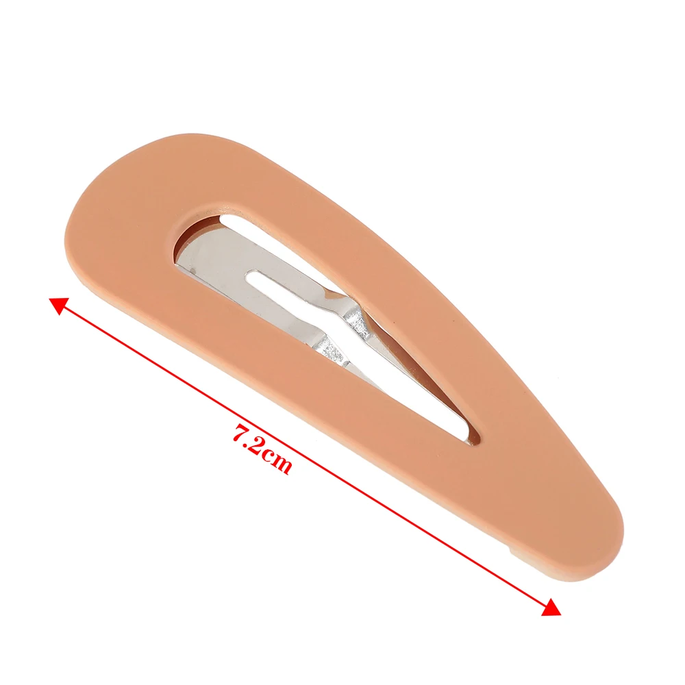 AWAYTR 6 шт./компл. геометрические аксессуары для волос девочек яркие цвета матовая
