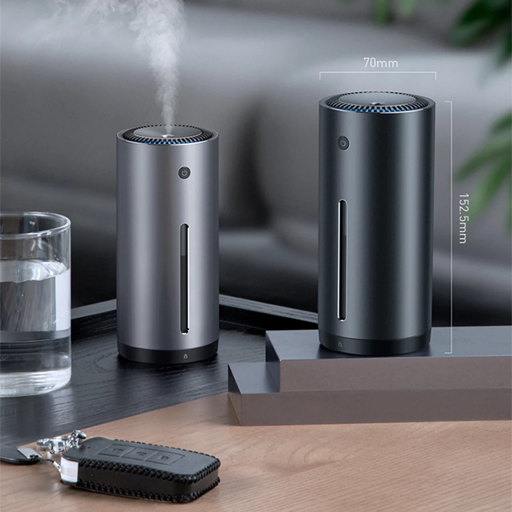 

300ml Car Humidifier Air Purifier Desktop Diffuser Portable Home Office Accessories Mini Car Aluminium Alloy Air Humidifier