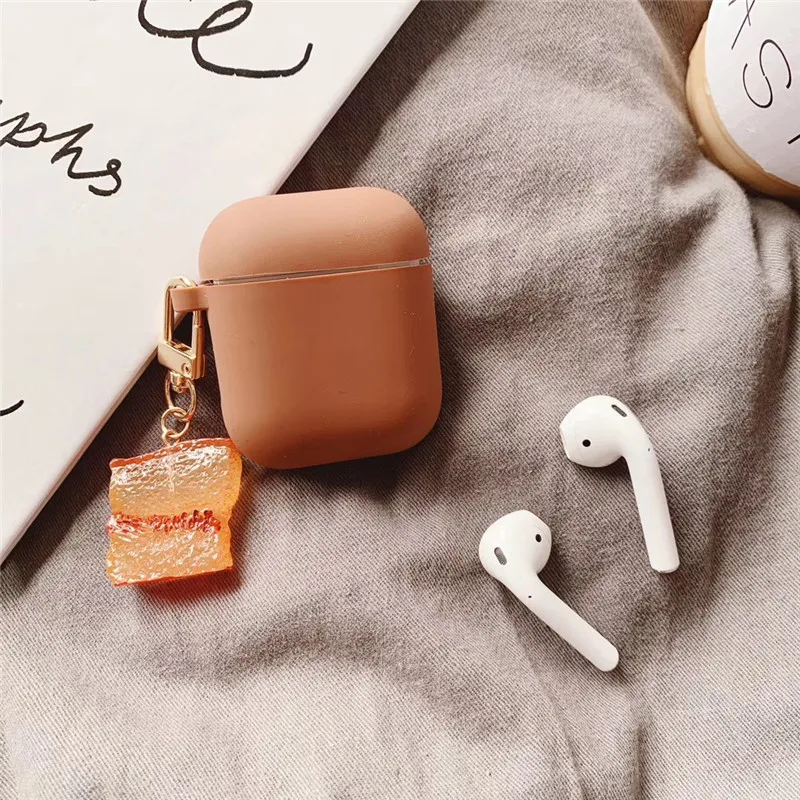 Мягкий силиконовый чехол для AirPods милый мультяшный защитный Apple беспроводная