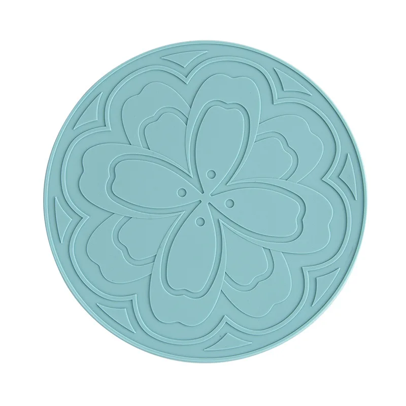 

1pcs Multifunctional Round Heat Resistant Silicone Mat Cup Coasters Non-slip Pot Holder Table Placemat Kitchen Accessories Tool