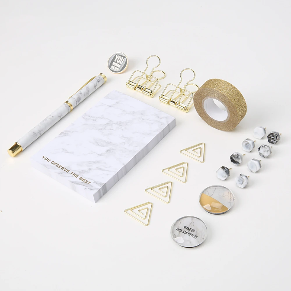 Мраморные канцелярские принадлежности подарочный набор креативные офисные