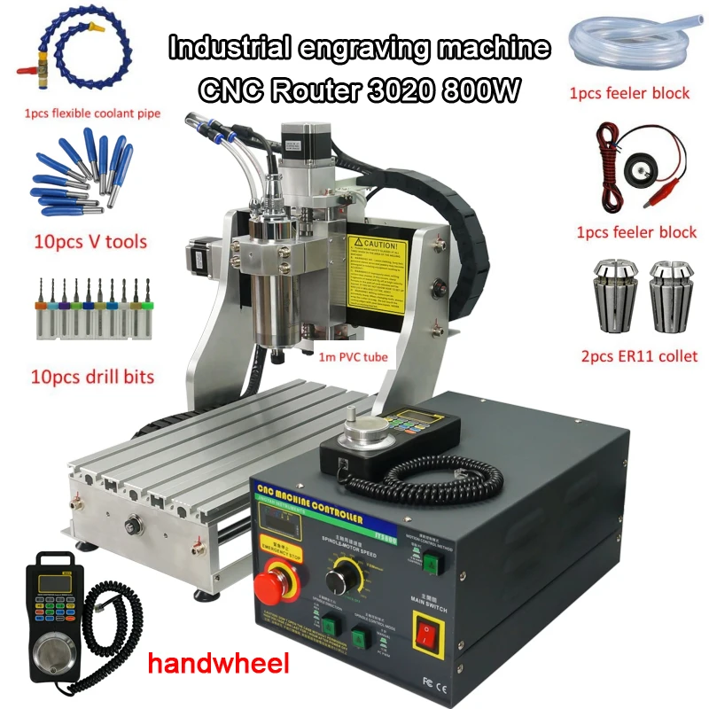 Промышленный Мини гравировальный станок с ЧПУ 3020 фрезерный маховиком водяным