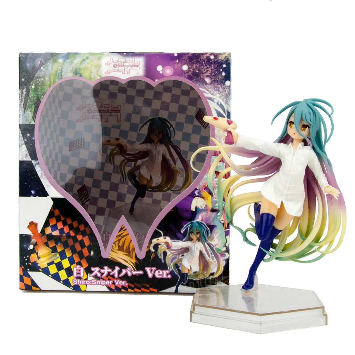 

No Game Life Anime 16cm Figure Gsc Shiro Sniper Sexy Girl Pvc Action Figure Collection Shiro Figure Toys Model Gifts ForChildren