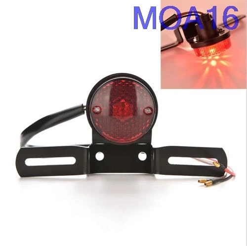 

Hot Sale Motorcycle Brake Rear License Plate Bracket Tail Light New Universal 12V Red Lens Motorcycle Tail Light 1PCS