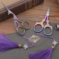 imzay embroidery scissors vintage scissors european style stainless steel scissor embroidery kit with classic crane design