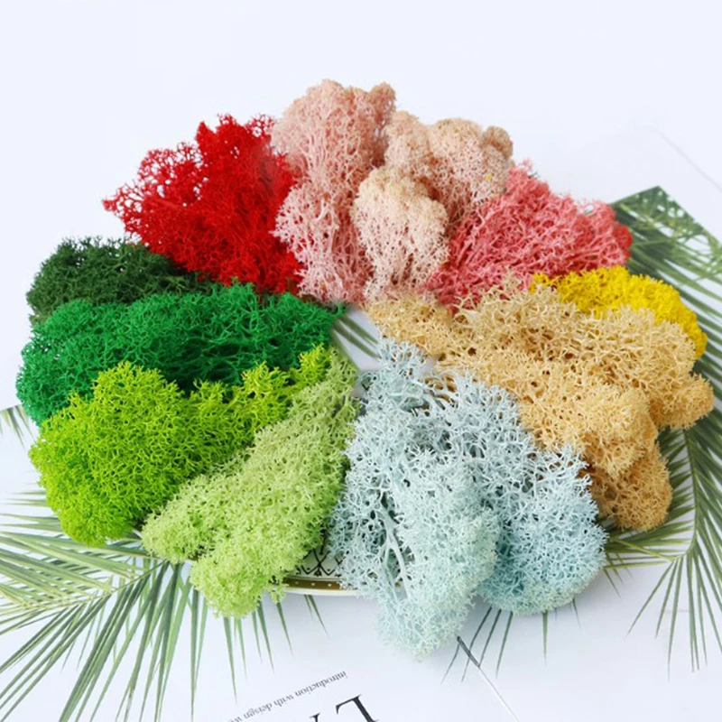 Artificial Moss Immortal Simulation Green Plant Grass DIY Antler Micro Landscape Embellishment Garden Decoration | Дом и сад
