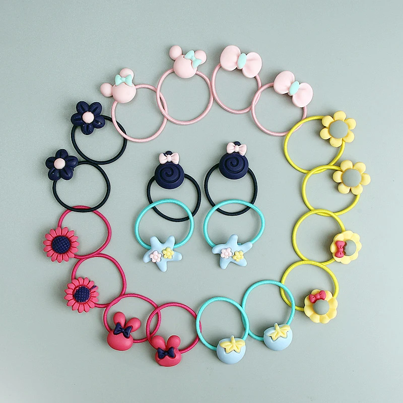 Милые резинки для волос с цветами головные уборы принцессы детские девочек