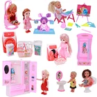 Аксессуары для кукол, мебель, игровое оборудование, мини-шкаф, подвесная корзина, стиральная машина для Барби и куклы Келли, подарок для детской игрушки