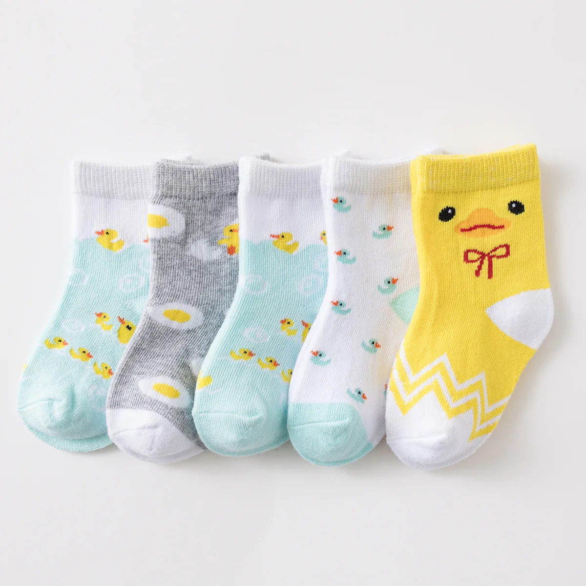 Calcetines de dibujos animados para beb&eacute; y ni&ntilde;a, calcet&iacute;n de punto de algod&oacute;n transpirable para reci&eacute;n nacido, con estampado de coraz&oacute;n, de 0 a 5 a&ntilde;os, 5 par/lote calcetines gordos calcetines ni&ntilde;os algodon-5