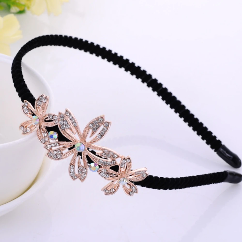 С кристаллами с цветами из страз повязки на голову женские свадебные Корона