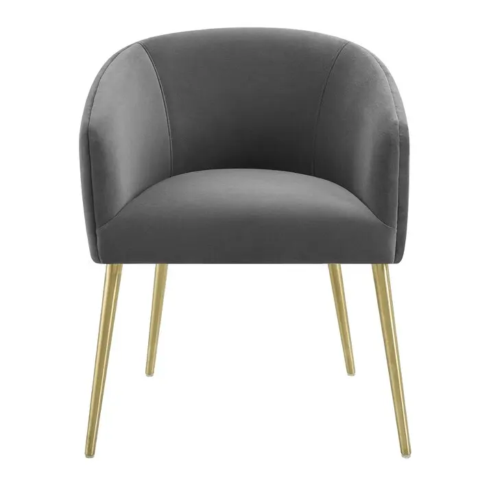 

Modern luxury China stainless steel velvet dining chair with design backrest leisure luxury stool for restaurant dining room