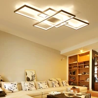 rectangle aluminum modern led ceiling lights remote dimming for living room bedroom ac 85 265v whiteblack ceiling lamp fixtures