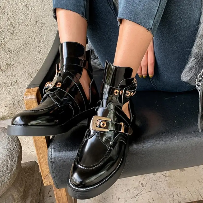 Женские ботинки из натуральной кожи ZALAVOR Модные осенние полусапожки с