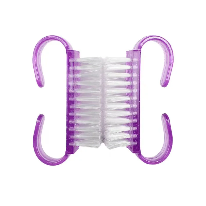 

New 100pcs/group blue pink purple multicolor acrylic cleaning gel nail brush tool file nail art care manicure dust cleaner soft