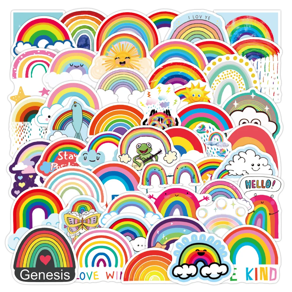 

10/50PCS Colorful Rainbow Bridge Small Fresh Personality Graffiti Sticker Luggage Mobile Phone Child Helmet Computer Sticker
