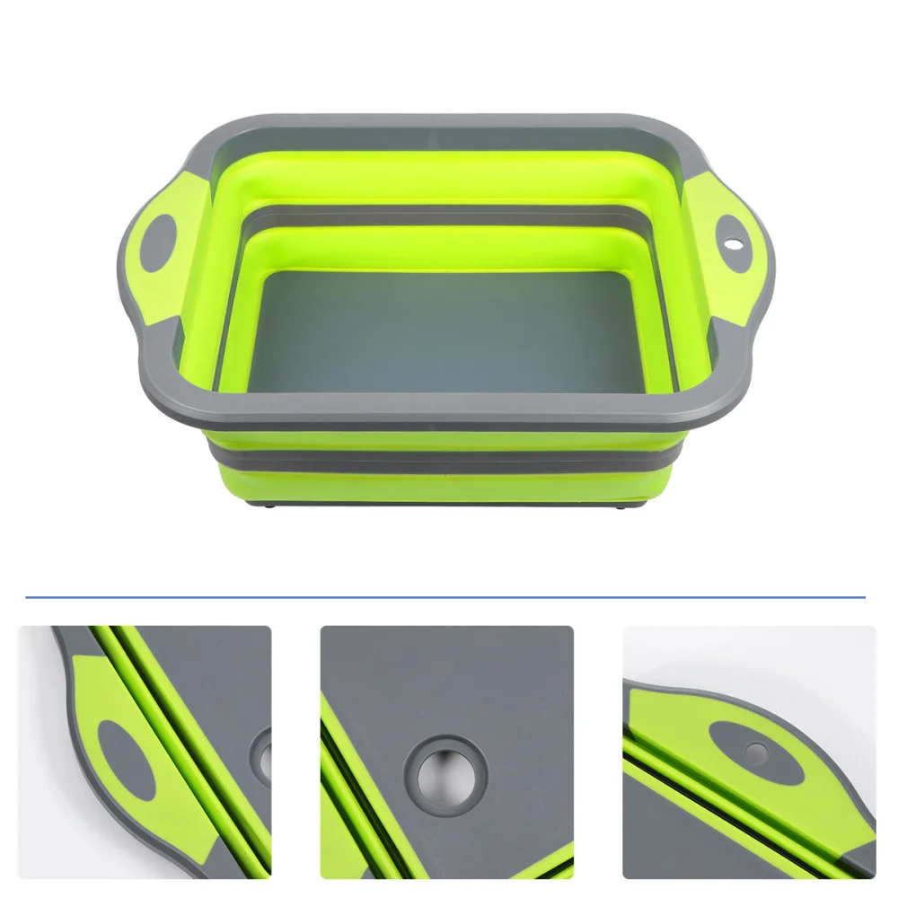 

1 Pc Foldable Household Drain Basket Fruit Vegetable Washing Basket for Kitchen