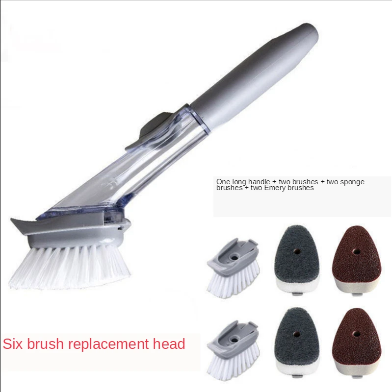 

Pot Brush Artifact Kitchen Supplies Brush Pot Dish Brush Bowl Artifact Dish Brush Home Long Handle Oil Brush Hydraulic Pot Brush