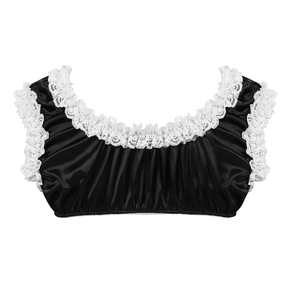 Мужские бюстгальтеры iiniim гладкие атласные топы нижнее белье с глубоким вырезом и