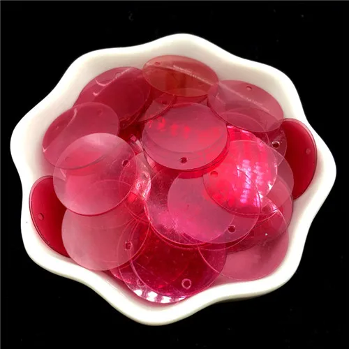 Transparent wine red Матовые блестки 20 мм большие круглые свободные блестки Lentejuelas рукоделие Рукоделие Шитье ПВХ пайетки женские аксессуары для одежды 30 г - Цвет: Transparent wine red