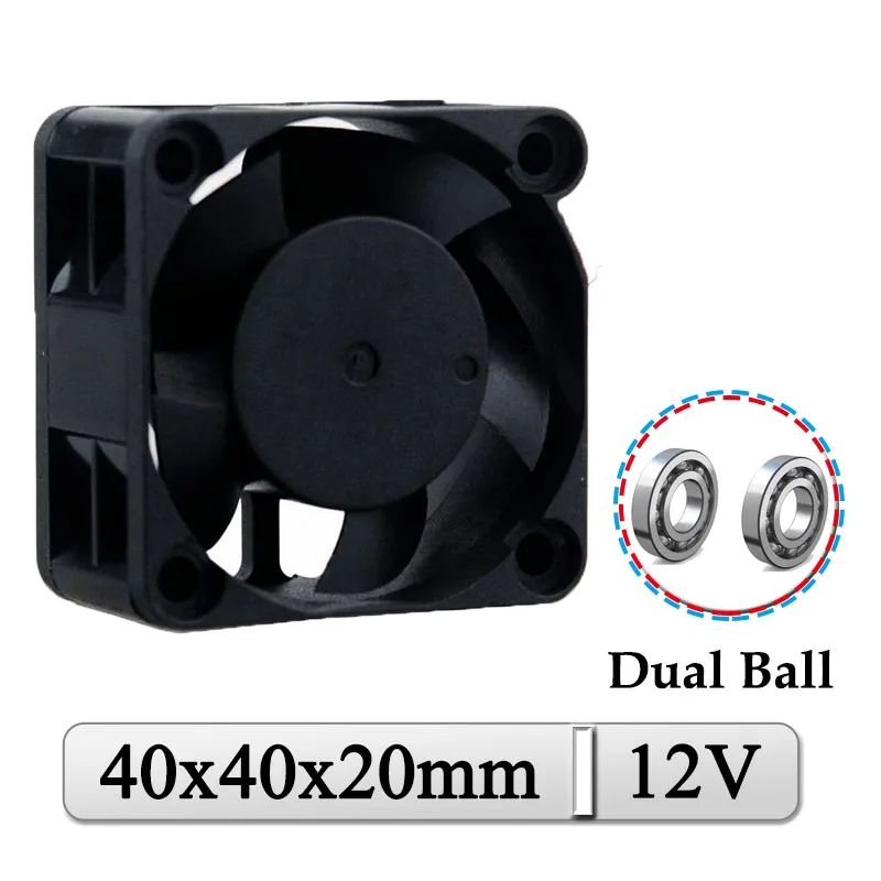 Вентилятор охлаждения для 3D-принтера Gdstime, 12 В, 40x40x20 мм, 4 см, 1 шт.