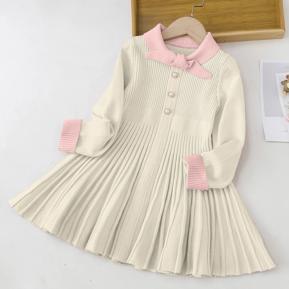 

LZH 2021 Autumn Long Sleeve Clothes For Teenagers College Style Sweater Princess Dress For Kids Clothing Girls Dress 3-12 Years