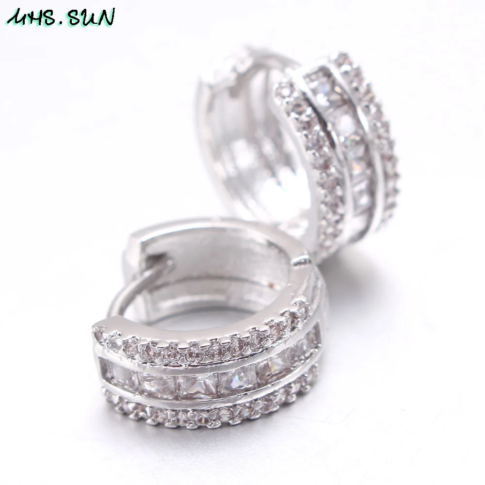 Роскошные круглые серьги-кольца MHS.SUN модные ювелирные изделия с кубическим