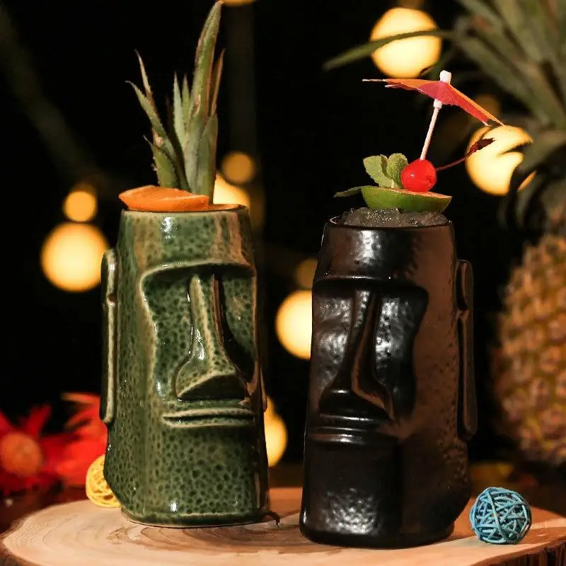

Бокал для вина бар тики индивидуальная Гавайская Коктейльная чашка креативная Вечеринка керамическая каменная статуя бокал для питья шампанского праздничный подарок