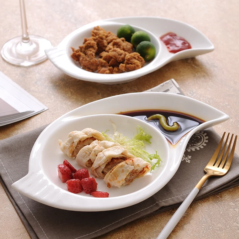 

Irregular Shape Ceramics Dinner Plate Assorted Porcelain Box Off Dessert Serving Dish Tableware for Salad Biscuits and Ice Cream