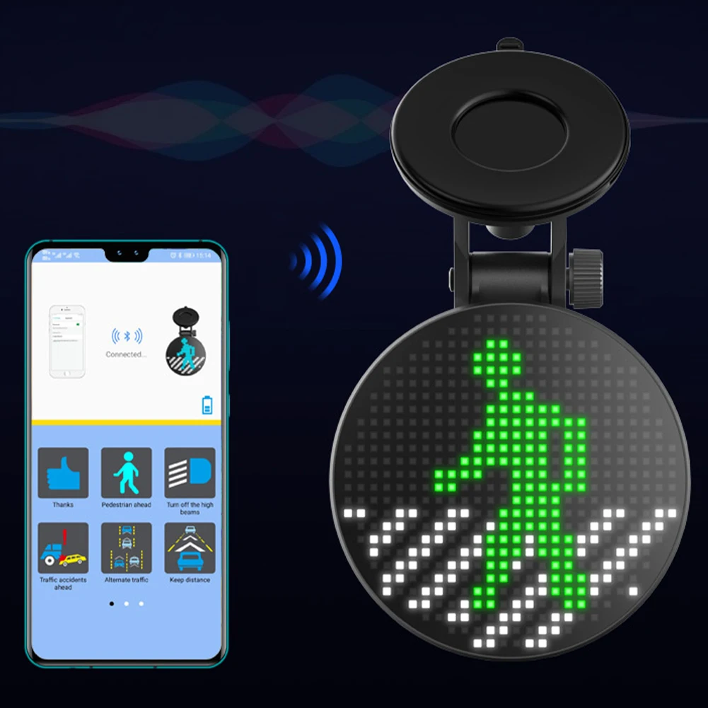 Car Rear Windshield Pixel Display Bluetooth APP Control Sign LED Interactive Screen Programmable Lamp Accessories Parts | Автомобили и