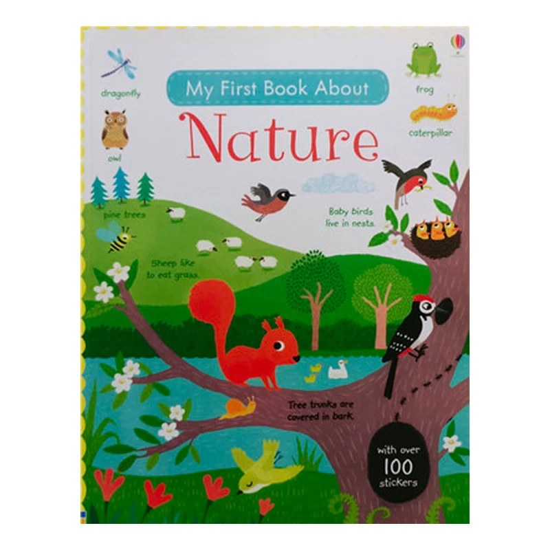 

Usborne My First Sticker Book about Nature Colouring English Activity Story Picture Book for Kids